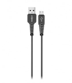 FRONTECH 12W / 2.4A Fast Charging 1M PVC USB to V8 Data Cable for Smartphones, Tablets, Laptops & other Micro USB V8 Devices, Charging and Data Sync (1022 - Black)
