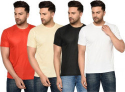 InkTees Solid Men Round Neck Multicolor T-Shirt