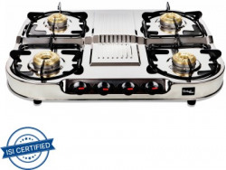 Sigri-wala Classis Double Decker Steel Manual Gas Stove(4 Burners)