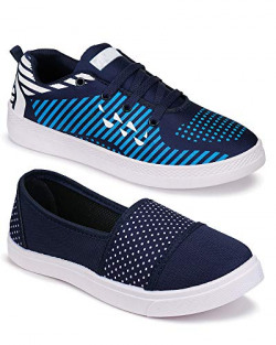 Camfoot Women's (5033-11031) Multicolor Casual Sports Running Shoes 6 UK (Set of 2 Pair)