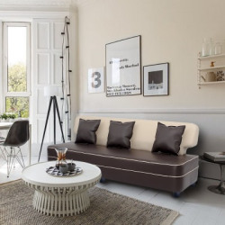 Bharat Lifestyle Butterfly Leatherette 3 Seater  Sofa Starts @6999