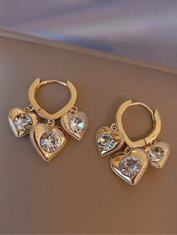 VIEN Gold Plated Contemporary Hoop Earrings
