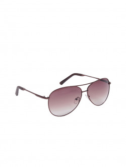 Ted Smith Unisex Brown Lens & Brown UV Protected Aviator Sunglasses TSF-10197_BRN