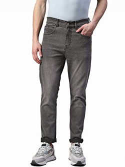 Hubberholme Men's Stretchable Slim Fit Jeans -Casual Cotton Jeans for Men (Colour :- Granite Black, Size :-30)