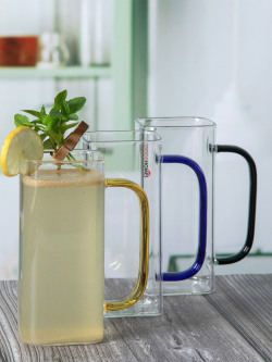 GOODHOMES Transparent Glossy Mugs Set of Cups and Mugs
