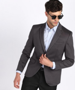 KILLER Solid Single Breasted Casual Men Blazer(Grey) Starts@2239