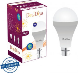 Desidiya 9 W Round B22 LED Bulb(White)