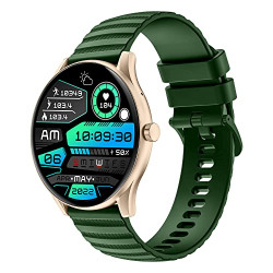 GIZMORE Gizfit Curve 3.54cm (1.39) |AOD 500 NITS|360x360 HD Display Bluetooth Calling Smartwatch (Green)
