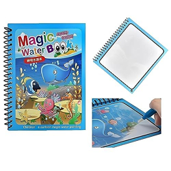 Toy Imagine Magic Water Coloring Doodle Book Reusable Quick Dry Colouring with Pen Painting Board for Children Education Drawing Pad Activity Kids Toys Diwali Return Gift for Baby(Pack of 1)