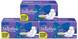 STAYFREE Dry-Max All Nights| All round protection through the night| 2x better coverage Sanitary Pad(Pack of 126)