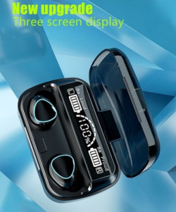GREE MATT M10 Bluetooth Headset Wireless Earbud Tws Wih Powerbank Bluetooth Headset(Black, True Wireless)