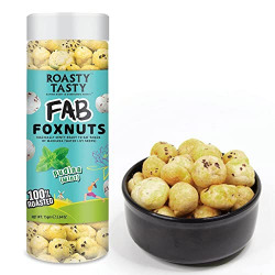 Roasty Tasty Roasted Makhana Fab Foxnuts Pudina Flavour Healthy Snacks Lotus Seeds Diet Food for Adults - 75gm