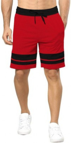 BLIVE Striped Men Red, Black Regular Shorts Starts From 99