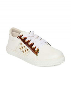 ESTATOS Women White Sneakers-5 UK (38 EU) (P18V754