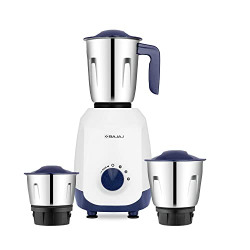 Bajaj Ninja Series Grace 500W Mixer Grinder| Mixie For Kitchen with DuraCut Blades|2-in-1 Blade Function for Dry & Wet Grinding|2 Stainless Steel Mixie Jars|5-Yr Motor Warranty by Bajaj|Midnight Blue