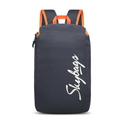 Skybags Casual Daypack 15L With Spacious Compartment, Webbing Grab Handle & Highlight Zippers Standard Backpack| Navy Blue | Klik