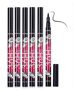 CHITROSE 36H Eyeliner Precision Liquid Waterproof Lash Eyeliner Pencil Eye Liner, Water Resistant, Long-Lasting - (Black, Pack of 6)