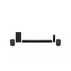 LG Sound Bar Snc4R, 4.1 Ch, 420W Soundbar with Wireless Subwoofer, Wireless Rear Speaker, Black