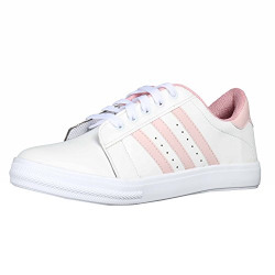 1 WALK Light Weight Shoes for Women -Designer Shoes/Sports Shoes/Running Shoes/Slip on Comfortable Shoe//College WEAR/Latest Summer Collection@White::Pink<387