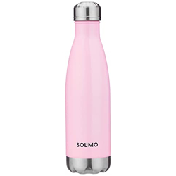 Amazon Brand - Solimo Stainless Steel Insulated 24 Hours Hot or Cold Bottle Flask, 500 ml, Pink
