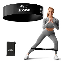 SLOVIC Resistance Loop Bands 100% Natural Latex Exercise Bands with 1 Year Warranty Mini Resistance Loop Band for Full Body Exercises - Black