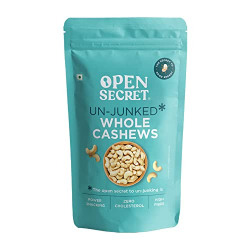 Open Secret 100% Natural Premium Whole Cashews 200 g Value Pack | Whole Crunchy Cashew | Premium Kaju Nuts | Nutritious & Delicious | Healhy Dry Fruits Snacks | Gluten Free & High Protein