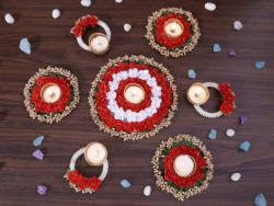 CTW Bronze 7 - Cup Tealight Holder Set(Multicolor, Pack of 7)