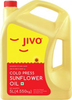 JIVO Sunflower Cooking Oil 5 Litre Sunflower Oil Can  (5 L)