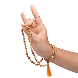Seetara Tulsi Mala Rosary (108 Beads) Original Certified Himalayan - Japa Prayer Beads Mala, 8-MM Stones, Healing Beads, Yoga-Meditation, Original Men & Women