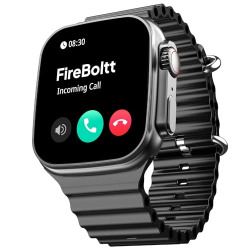 Fire-Boltt Gladiator 1.96  Biggest Display Smart Watch with Bluetooth Calling, Voice Assistant &123 Sports Modes, 8 Unique UI Interactions, SpO2, 24/7 Heart Rate Tracking (Black)