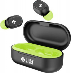 U&i MyDots Plus Series True Wireless Earbuds 20 Hours Battery Backup with Mic Bluetooth Headset(Light Green, True Wireless)
