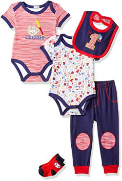 Mother's Choice Baby Boy's Cotton Clothing Set (IT8450_Navy Combo_3-6 Months)