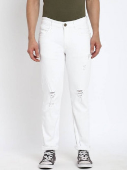 Men Slim Mid Rise White Jeans Starts From 339