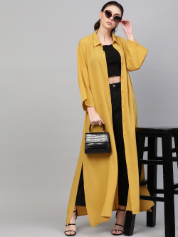 SASSAFRAS Women  Shirt Style Shrug