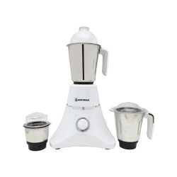 ARSOMAA Diamo Mixer Grinder Power Pro 750-Watt , Your Culinary Creativity with 3 Jars, Stainless Steel Blades | 24 Months Warranty - White Edition