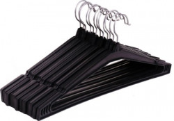 Lashkara Anti-Slip Plastic coated Hangers (1 piece) Plastic Shirt Hanger For  Shirt(Black)