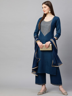 KALINI Women Kurta with Palazzos & With Dupatta