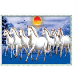 RANGOLI 50.8 cm Beautiful Saven Horse Scenery Self Adhesive Sticker(Pack of 1)