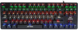 Ant Esports MK1000 Multicolour LED Backlit Wired TKL Mechanical Keyboard, 87 Keys 100% Anti-ghosting with Metal top Panel and Water Wired USB Gaming Keyboard(Black)