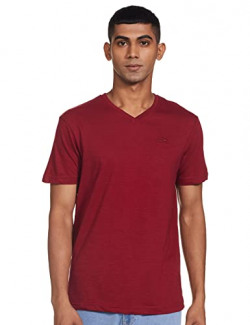 MAX Men's Regular Fit T-Shirt (PA22VNTSBGM1_Burgundy S)