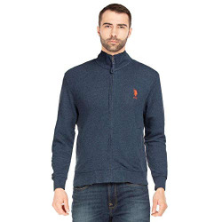 U.S. POLO ASSN. Men Cotton Turtle Neck Sweatshirt(USSS0615_Petrol Gr_S FS)