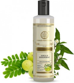 KHADI NATURAL Amla & Bhringraj Hair Conditioner for Anit-Hair Fall, Promotes Lustrous Hair(210 ml)