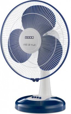 USHA Mist Air Flo 400 mm 3 Blade Table Fan(Dark Blue, Pack of 1)