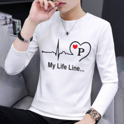 Men Typography Round Neck Cotton Blend White T-Shirt starts From 119