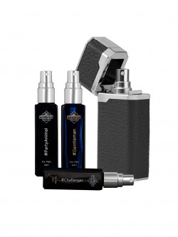 PERFUMERS CLUB Men Lightr Set Of 3 #Challenger, #Gentleman & #PartyAnimal Carry EDP