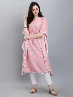 Printed Crepe Women Kaftan
