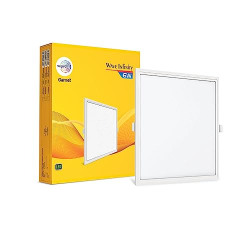 wipro Garnet 6W Square LED Wave Infinity Panel |Cool White Light (6500K)|Rimless Panel with Ultra-Slim Design | Recessed Down Light for False Ceiling |POP Ceiling Light|Cutout - 100x100mm |Pack of 1