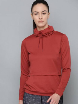 Women Full Sleeve Self Design Sweatshirt