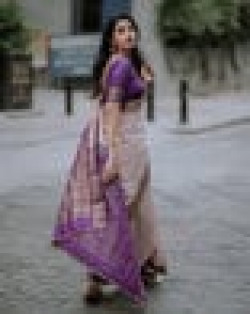 Kanjeevaram Woven Saree with Floral Border Starts From 900