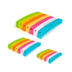 Tosaa Food Snack Bag Pouch Clip Sealer for Keeping Food Fresh for Home, Kitchen, Camping Snack Seal Sealing Bag Clips (Multi-Color) (Pack of 21)